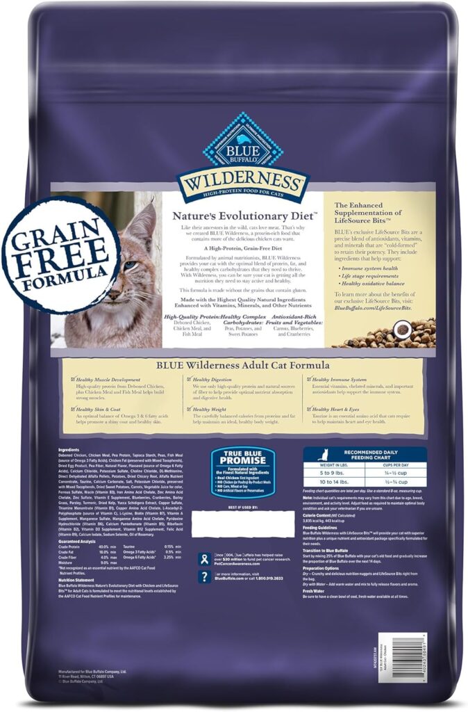 Blue Wilderness Adult Dry Cat Food Grain Free