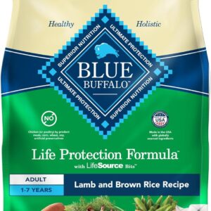 Blue Buffalo Life Protection Formula Adult Dry Dog Food, Helps Build and Maintain Strong Muscles, Made with Natural Ingredients, Lamb & Brown Rice