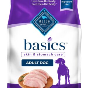 Blue Buffalo Basics Grain-Free Adult Dry Dog Food, Skin & Stomach Care, Limited Ingredient Diet for Dogs, Turkey Recipe